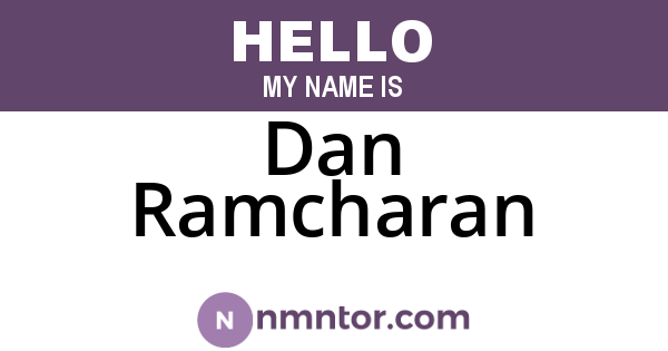 Dan Ramcharan