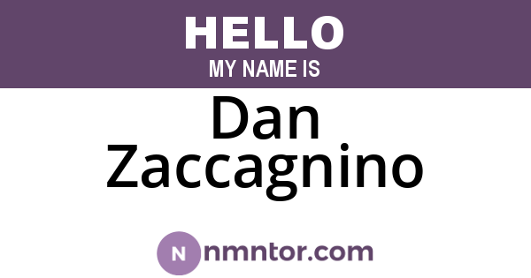 Dan Zaccagnino