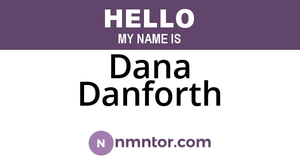 Dana Danforth