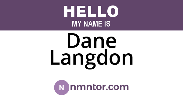 Dane Langdon