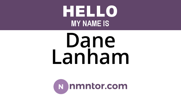 Dane Lanham