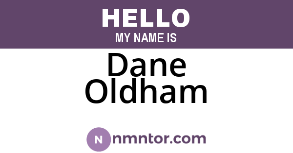 Dane Oldham