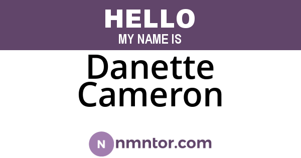 Danette Cameron