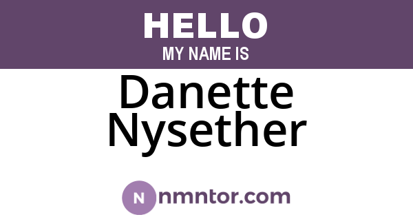 Danette Nysether