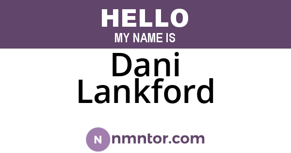 Dani Lankford