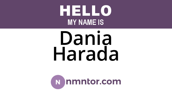 Dania Harada