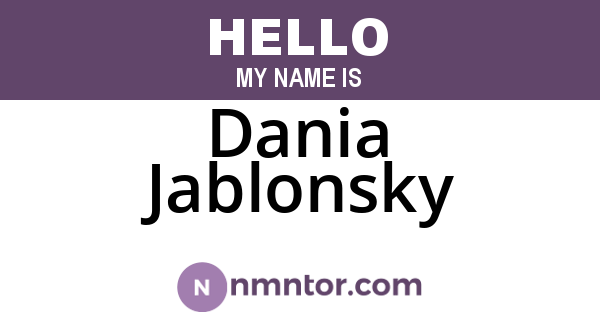 Dania Jablonsky