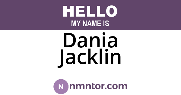 Dania Jacklin