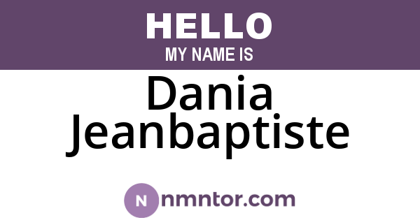 Dania Jeanbaptiste