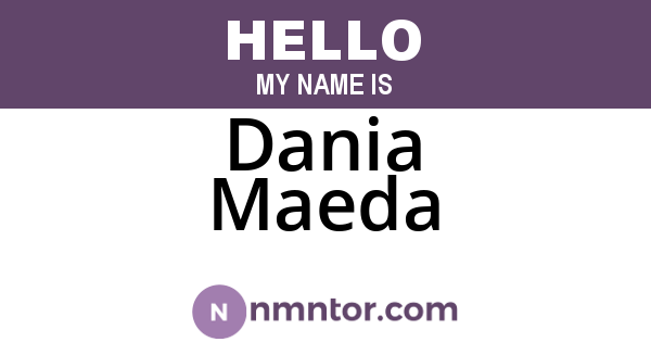 Dania Maeda