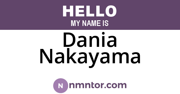 Dania Nakayama