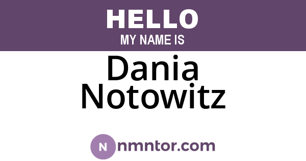 Dania Notowitz