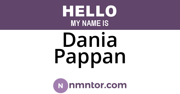 Dania Pappan