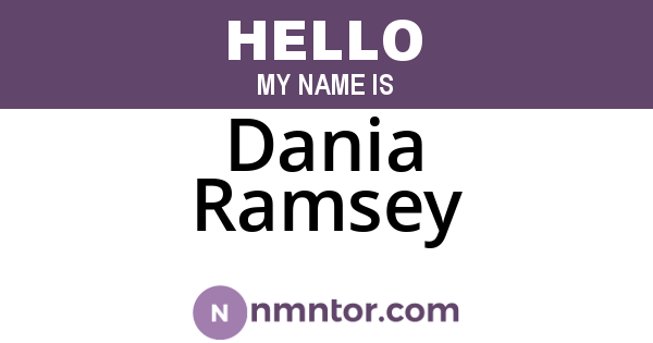 Dania Ramsey