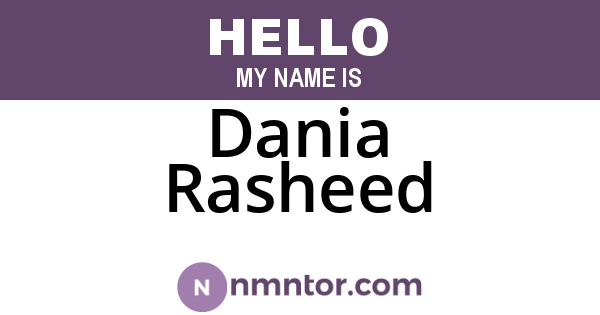 Dania Rasheed