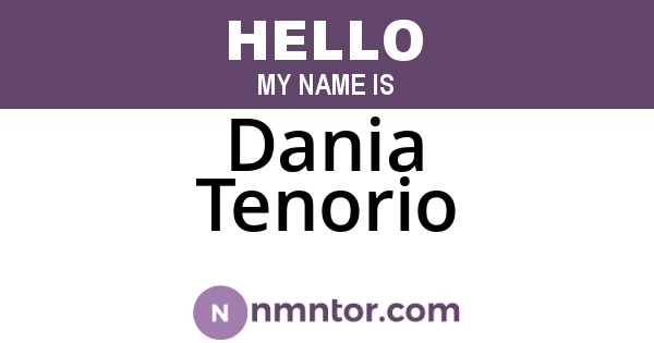 Dania Tenorio