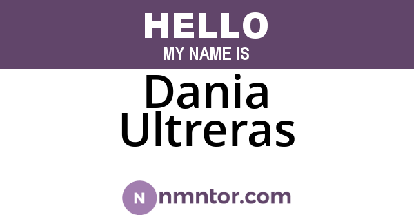 Dania Ultreras