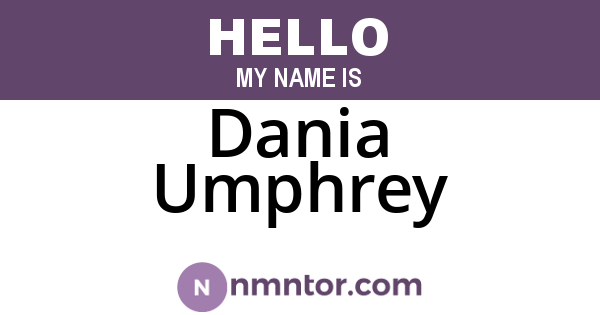 Dania Umphrey