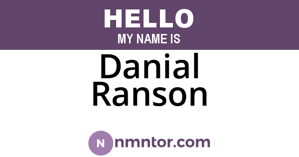 Danial Ranson