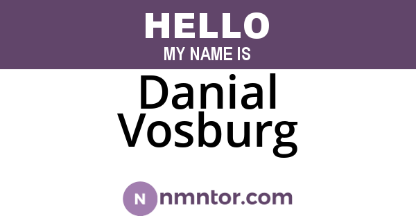 Danial Vosburg