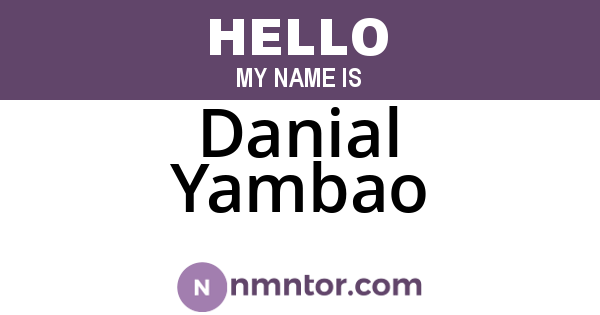 Danial Yambao