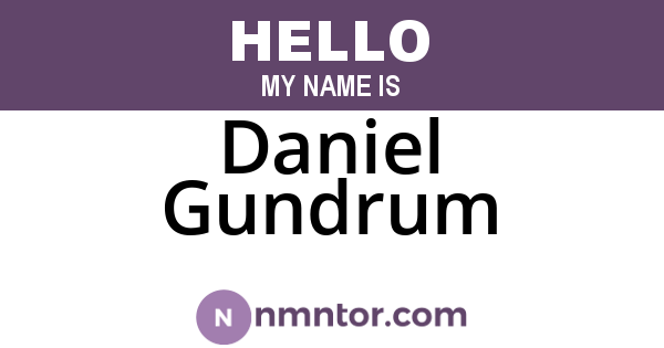 Daniel Gundrum