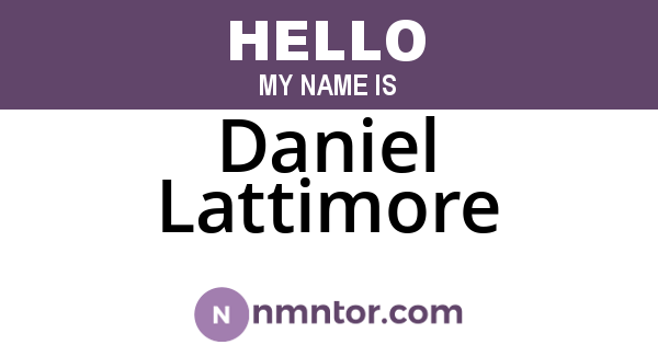 Daniel Lattimore