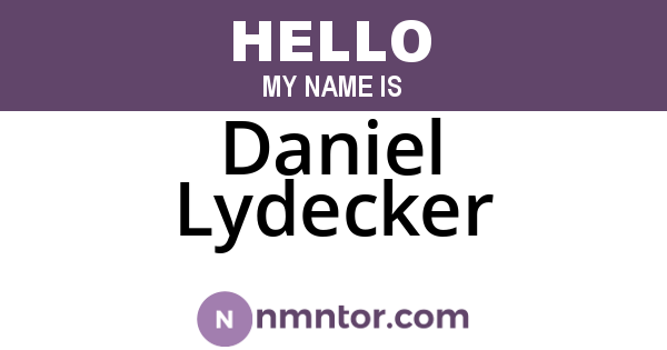Daniel Lydecker