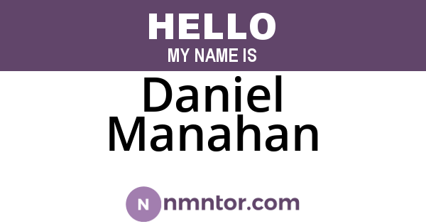 Daniel Manahan