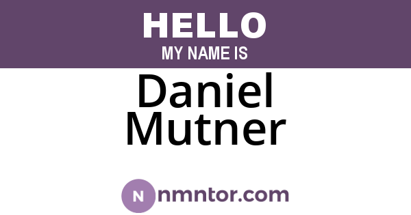 Daniel Mutner