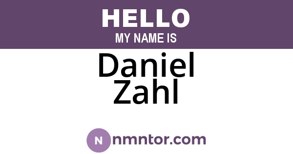 Daniel Zahl