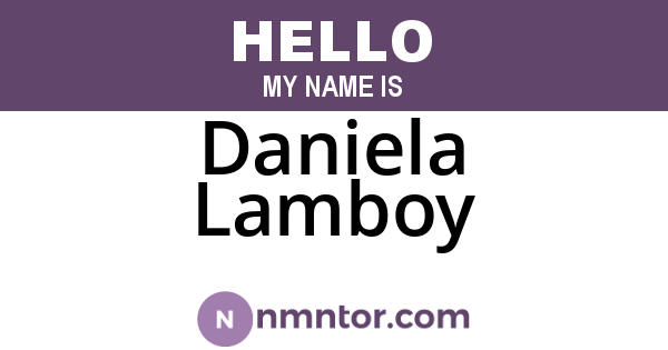 Daniela Lamboy