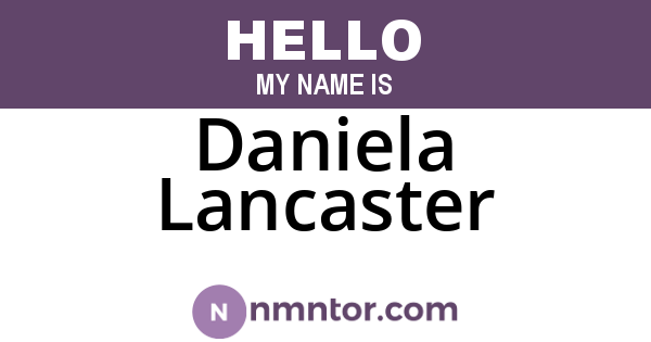 Daniela Lancaster