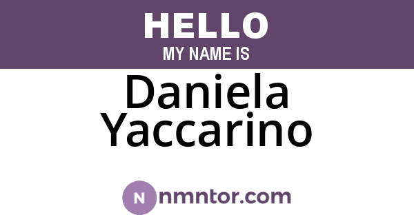 Daniela Yaccarino
