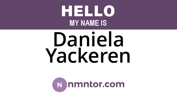 Daniela Yackeren