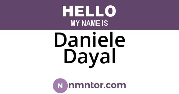 Daniele Dayal