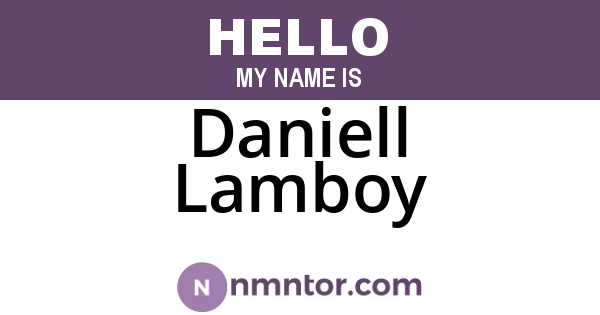 Daniell Lamboy