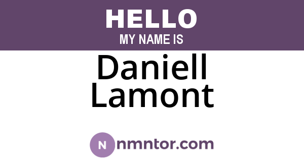 Daniell Lamont