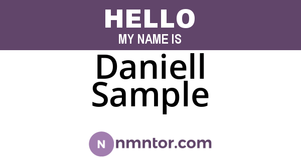 Daniell Sample