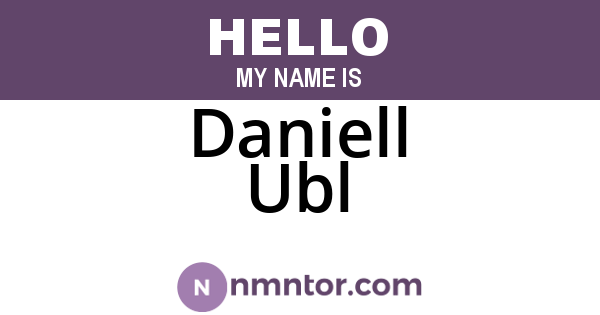 Daniell Ubl