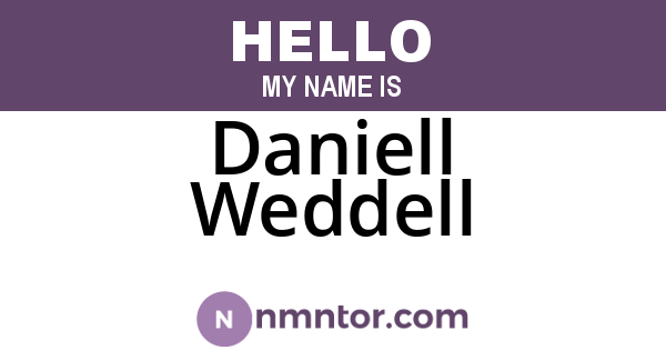 Daniell Weddell