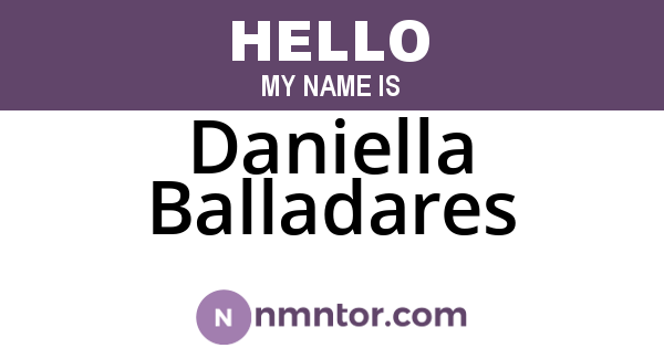 Daniella Balladares