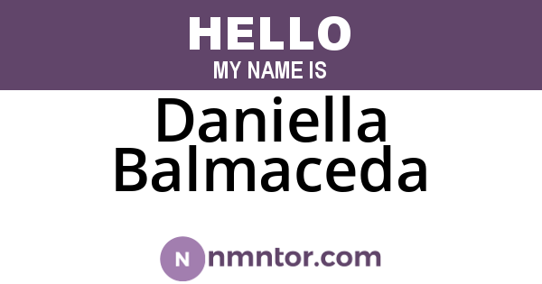 Daniella Balmaceda
