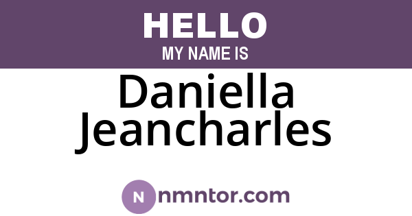Daniella Jeancharles
