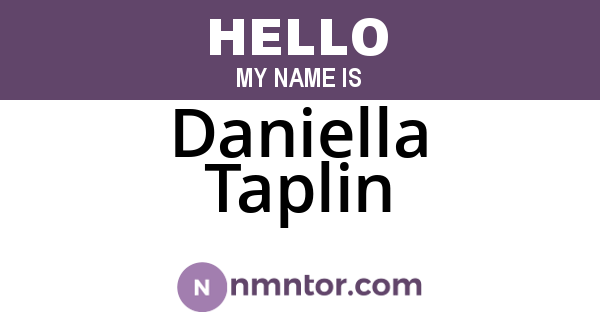Daniella Taplin