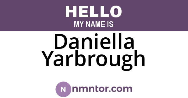 Daniella Yarbrough