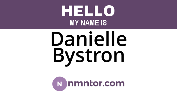 Danielle Bystron