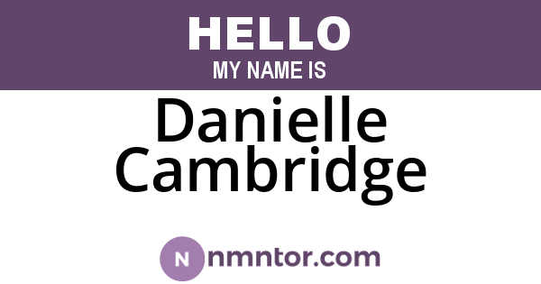 Danielle Cambridge