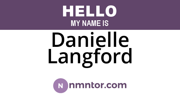 Danielle Langford
