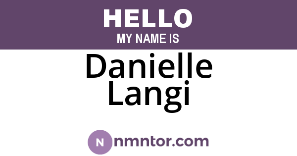 Danielle Langi
